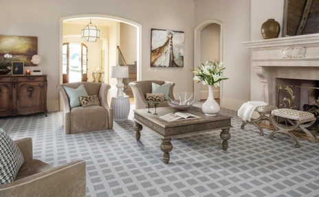 Karastan carpet in sitting area